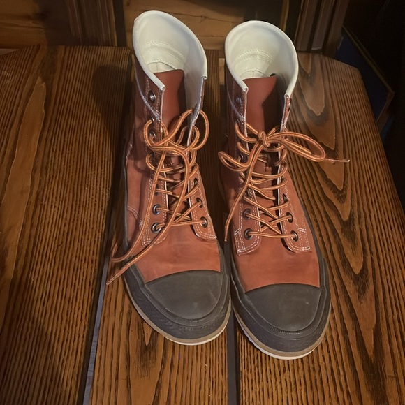 Brown Leather Converse Boots Chuck Taylor size 10 - Picture 8 of 13